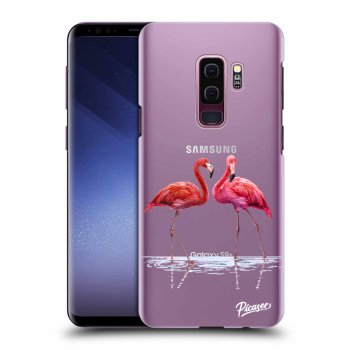 Picasee silikonový průhledný obal pro Samsung Galaxy S9 Plus G965F - Flamingos couple