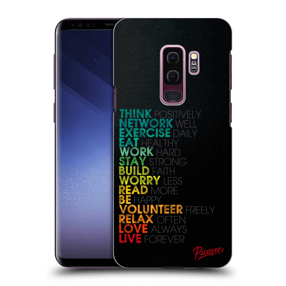 Picasee silikonový černý obal pro Samsung Galaxy S9 Plus G965F - Motto life