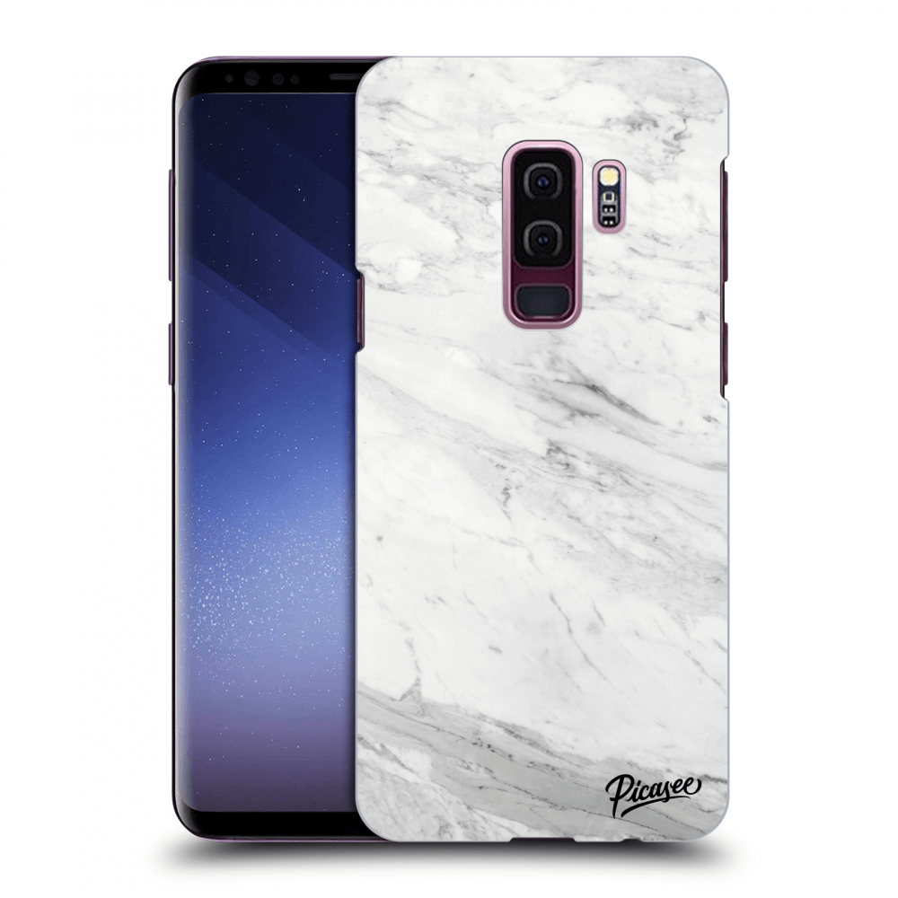 Picasee silikonový černý obal pro Samsung Galaxy S9 Plus G965F - White marble