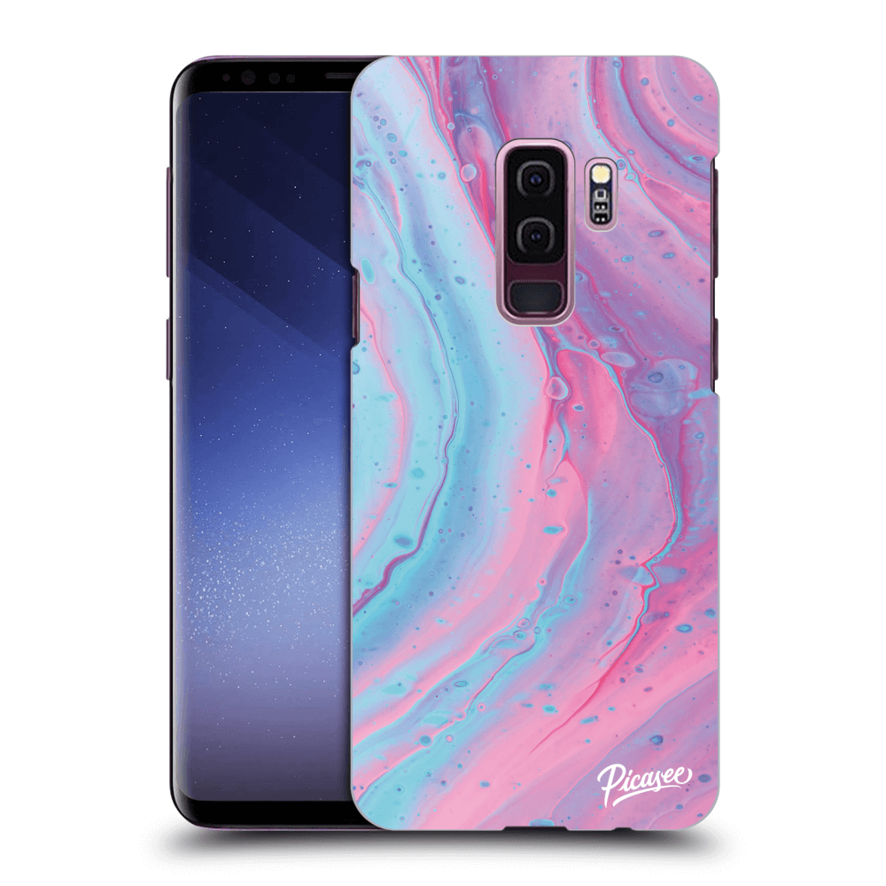 Picasee silikonový průhledný obal pro Samsung Galaxy S9 Plus G965F - Pink liquid