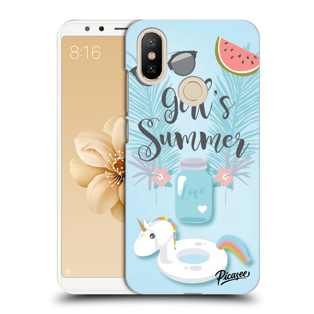 Picasee silikonový průhledný obal pro Xiaomi Mi A2 - Girls Summer