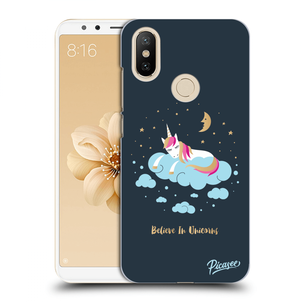 Picasee silikonový průhledný obal pro Xiaomi Mi A2 - Believe In Unicorns