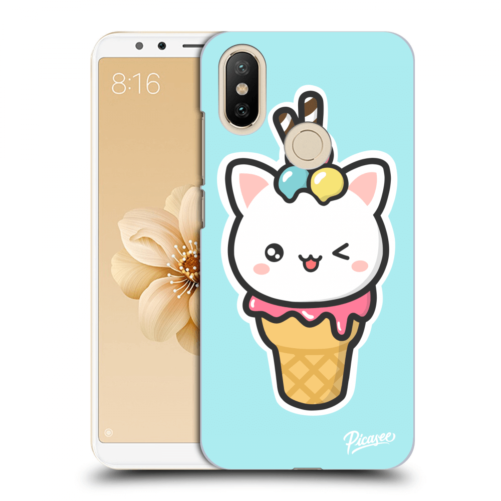 Picasee silikonový mléčný obal pro Xiaomi Mi A2 - Ice Cream Cat