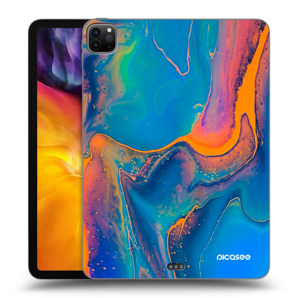 Picasee silikonový černý obal pro Apple iPad Pro 11" 2024 (7.gen.) - Rainbow