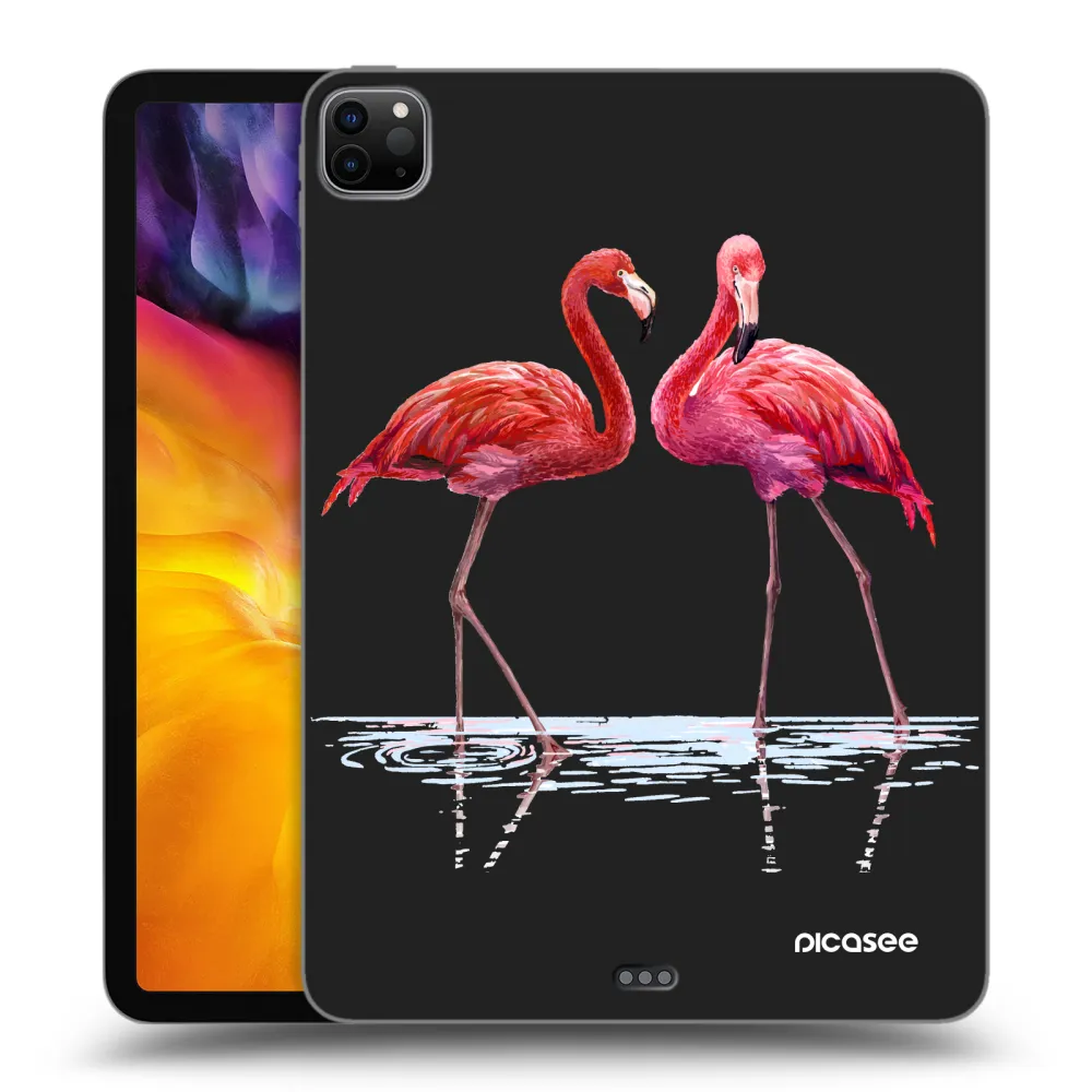 Picasee silikonový černý obal pro Apple iPad Pro 11" 2024 (7.gen.) - Flamingos pár