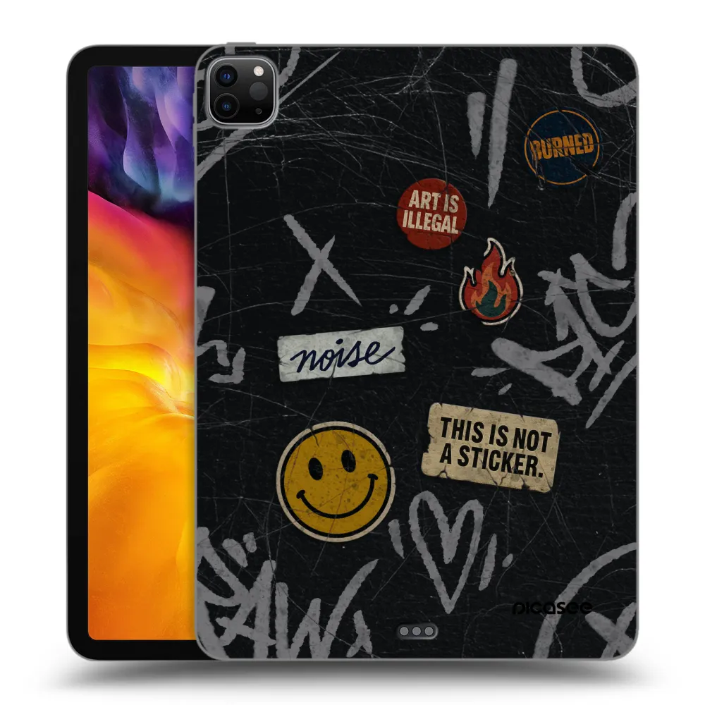Picasee silikonový černý obal pro Apple iPad Pro 11" 2024 (7.gen.) - STICKERS x TAGS