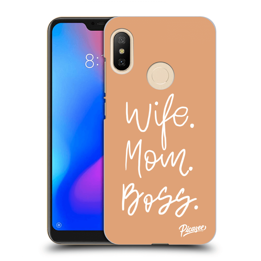 Picasee silikonový průhledný obal pro Xiaomi Mi A2 Lite - Boss Mama