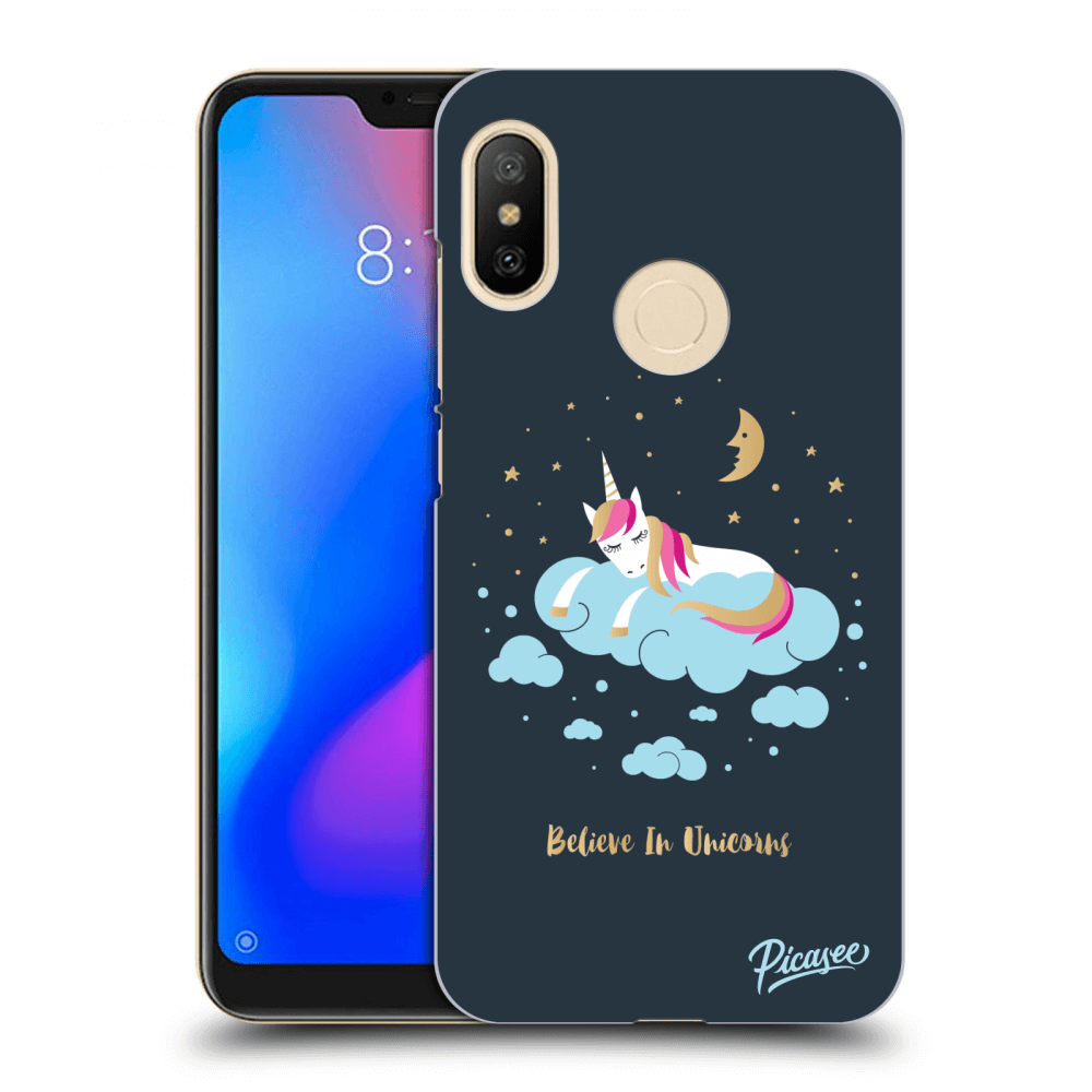 Picasee silikonový černý obal pro Xiaomi Mi A2 Lite - Believe In Unicorns