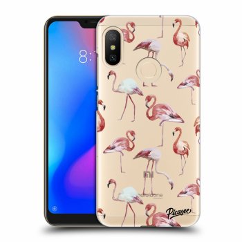 Picasee silikonový průhledný obal pro Xiaomi Mi A2 Lite - Flamingos