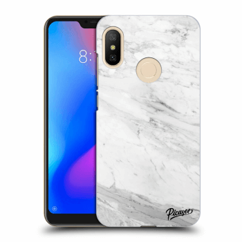 Picasee silikonový černý obal pro Xiaomi Mi A2 Lite - White marble