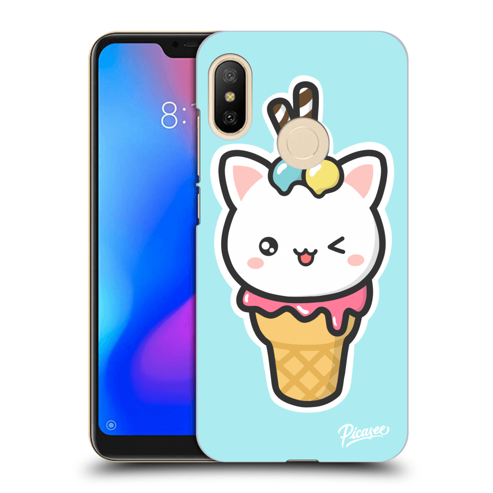 Picasee silikonový černý obal pro Xiaomi Mi A2 Lite - Ice Cream Cat