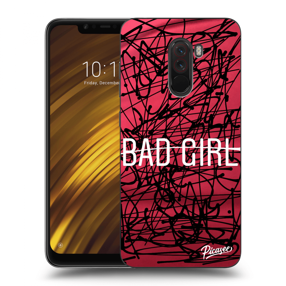 Picasee silikonový průhledný obal pro Xiaomi Pocophone F1 - Bad girl