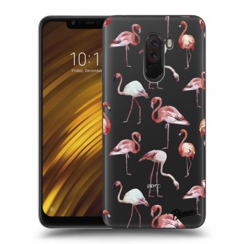 Picasee silikonový průhledný obal pro Xiaomi Pocophone F1 - Flamingos
