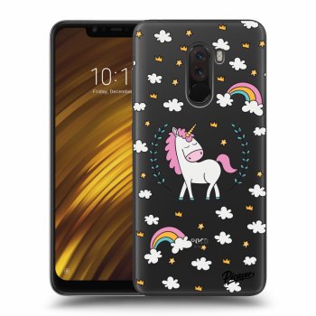 Picasee silikonový průhledný obal pro Xiaomi Pocophone F1 - Unicorn star heaven