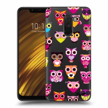 Picasee silikonový průhledný obal pro Xiaomi Pocophone F1 - Owls