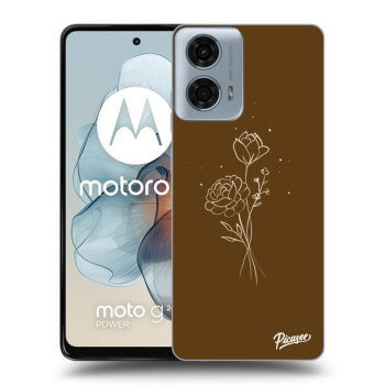 Obal pro Motorola Moto G24 - Brown flowers