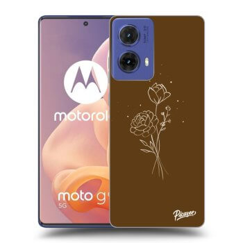 Obal pro Motorola Moto G85 - Brown flowers