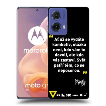 Obal pro Motorola Moto G85 - Kazma - SVĚT PATŘÍ TĚM, CO SE NEPOSEROU