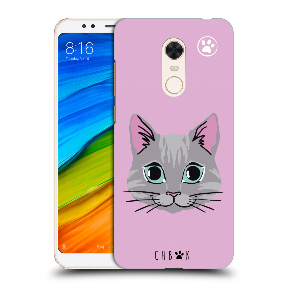 Picasee silikonový průhledný obal pro Xiaomi Redmi 5 Plus Global - Chybí mi kočky - Růžová