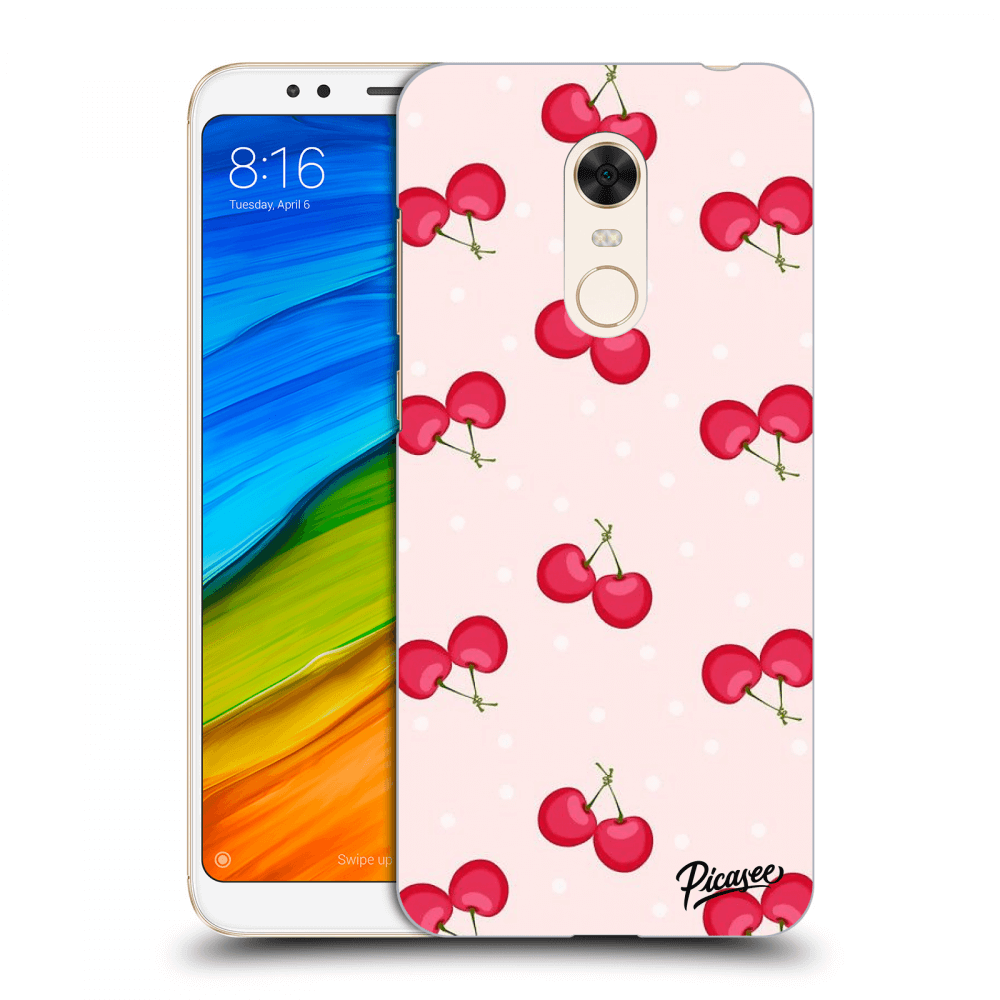 Picasee silikonový průhledný obal pro Xiaomi Redmi 5 Plus Global - Cherries