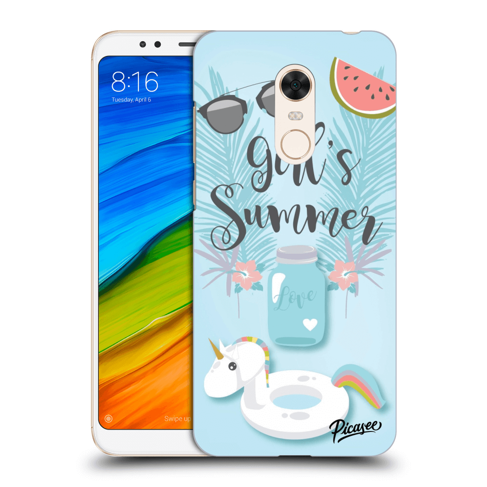 Picasee silikonový průhledný obal pro Xiaomi Redmi 5 Plus Global - Girls Summer