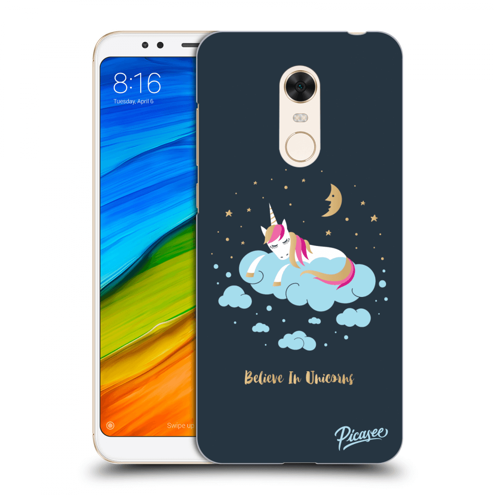 Picasee silikonový průhledný obal pro Xiaomi Redmi 5 Plus Global - Believe In Unicorns