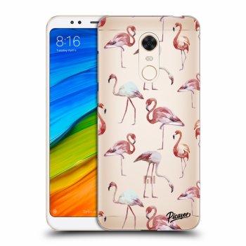Picasee silikonový průhledný obal pro Xiaomi Redmi 5 Plus Global - Flamingos