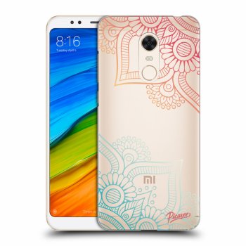 Picasee silikonový průhledný obal pro Xiaomi Redmi 5 Plus Global - Flowers pattern