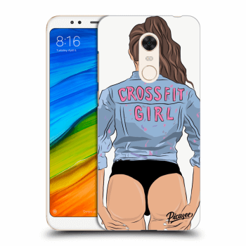 Picasee silikonový průhledný obal pro Xiaomi Redmi 5 Plus Global - Crossfit girl - nickynellow