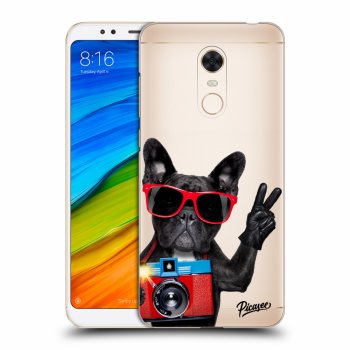 Picasee silikonový průhledný obal pro Xiaomi Redmi 5 Plus Global - French Bulldog