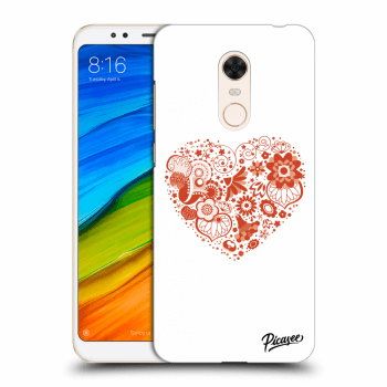 Picasee silikonový průhledný obal pro Xiaomi Redmi 5 Plus Global - Big heart