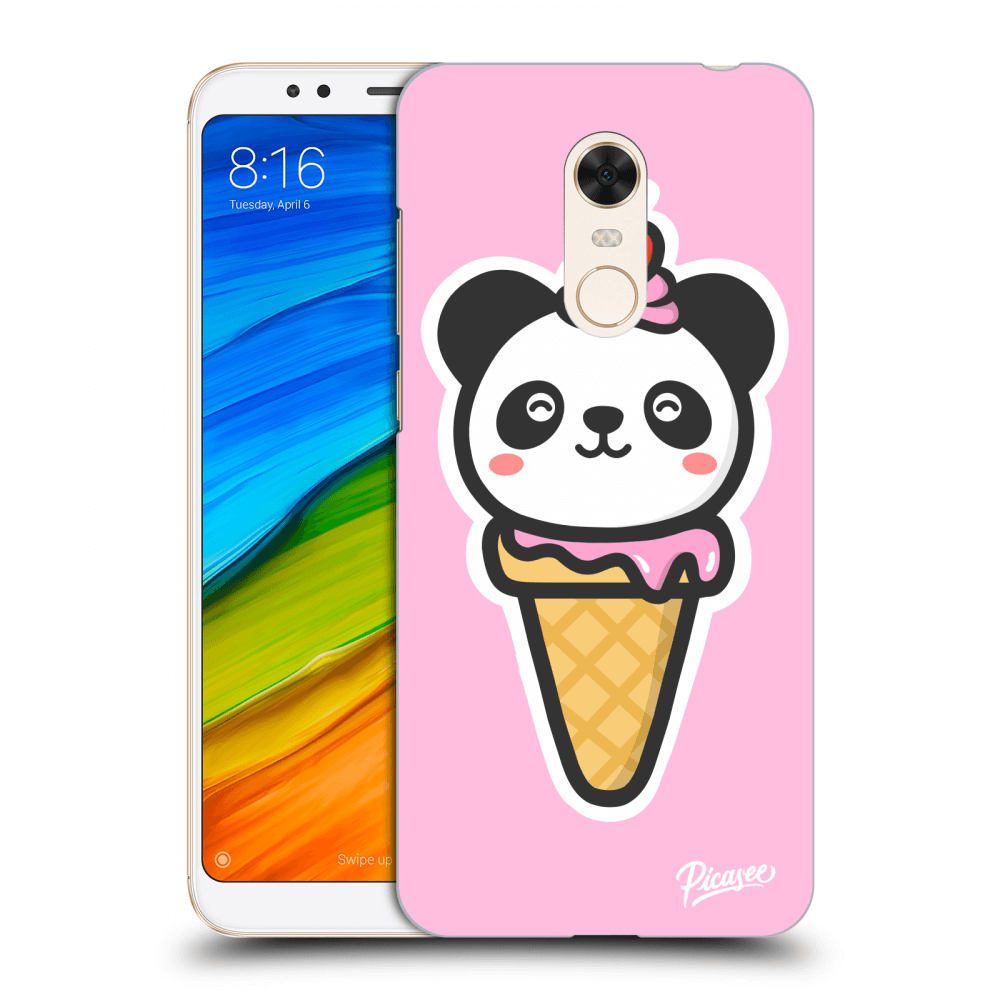 Picasee silikonový černý obal pro Xiaomi Redmi 5 Plus Global - Ice Cream Panda