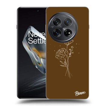 Obal pro OnePlus 12 5G - Brown flowers