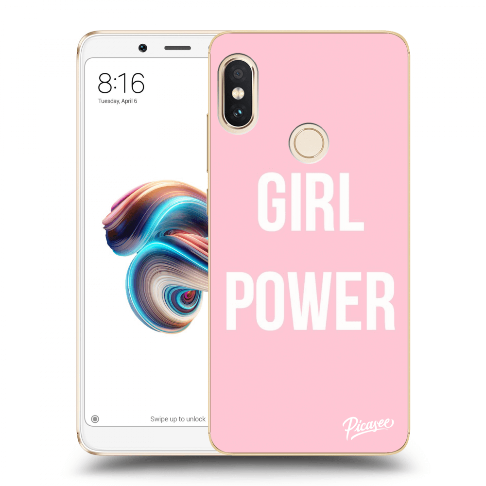 Picasee silikonový průhledný obal pro Xiaomi Redmi Note 5 Global - Girl power