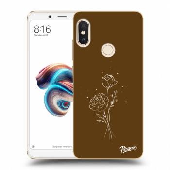 Obal pro Xiaomi Redmi Note 5 Global - Brown flowers