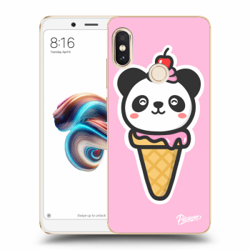 Picasee silikonový černý obal pro Xiaomi Redmi Note 5 Global - Ice Cream Panda