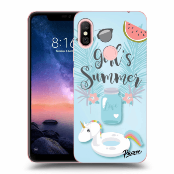 Picasee silikonový průhledný obal pro Xiaomi Redmi Note 6 Pro - Girls Summer