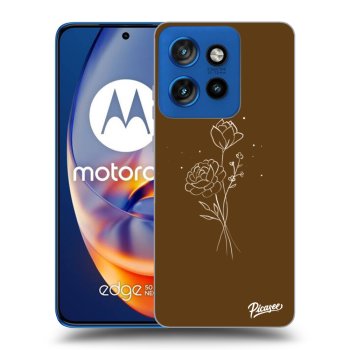Obal pro Motorola Edge 50 Neo - Brown flowers