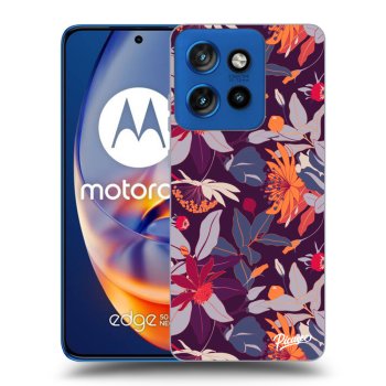 Obal pro Motorola Edge 50 Neo - Purple Leaf