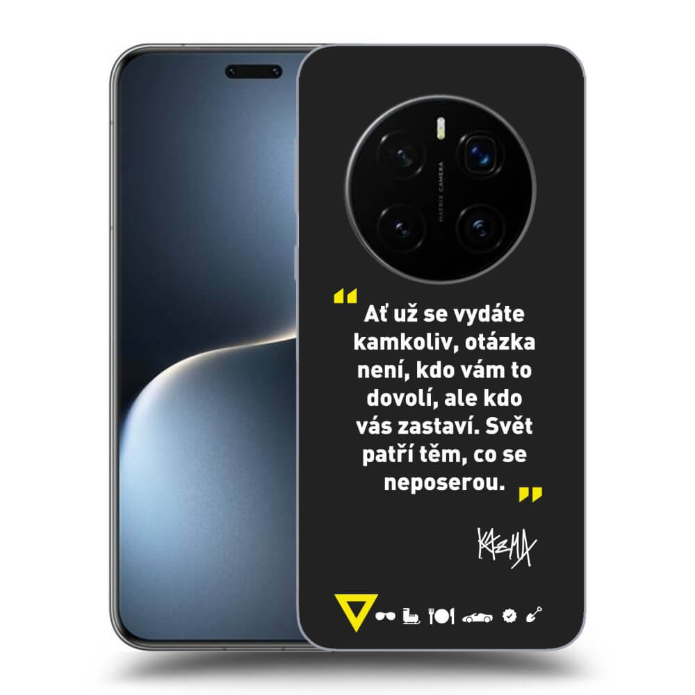 Picasee silikonový černý obal pro Honor Magic7 Pro 5G - Kazma - SVĚT PATŘÍ TĚM, CO SE NEPOSEROU