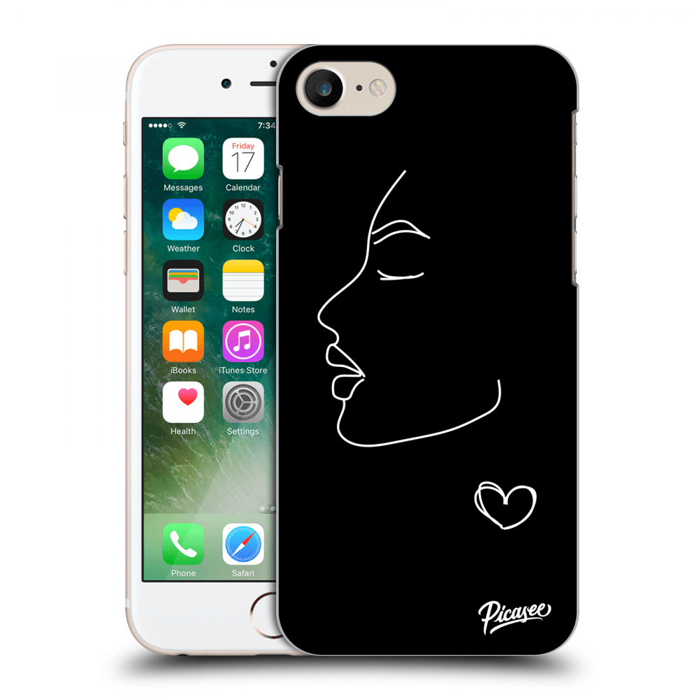 Picasee silikonový černý obal pro Apple iPhone 7 - Couple girl White