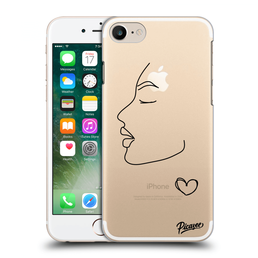 Picasee silikonový průhledný obal pro Apple iPhone 7 - Couple girl