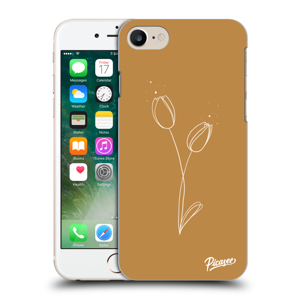 Picasee silikonový černý obal pro Apple iPhone 7 - Tulips