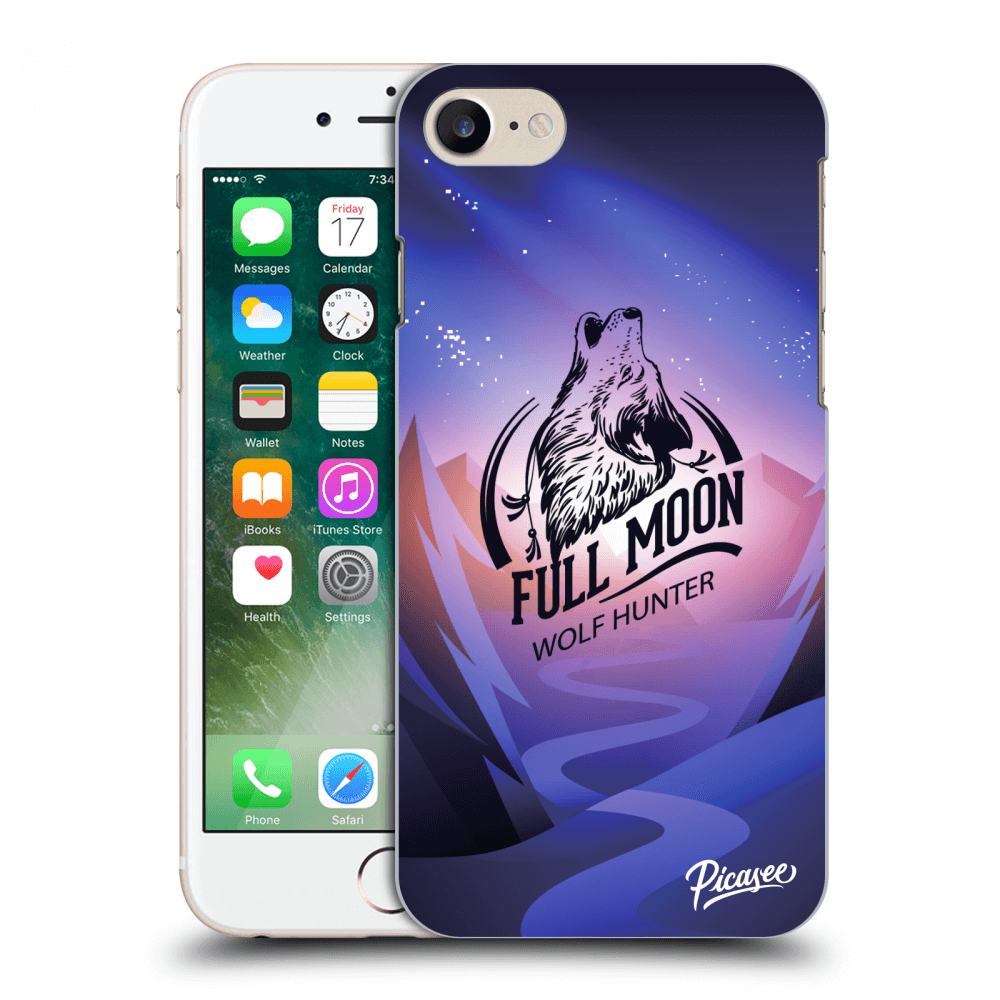 Picasee silikonový průhledný obal pro Apple iPhone 7 - Wolf