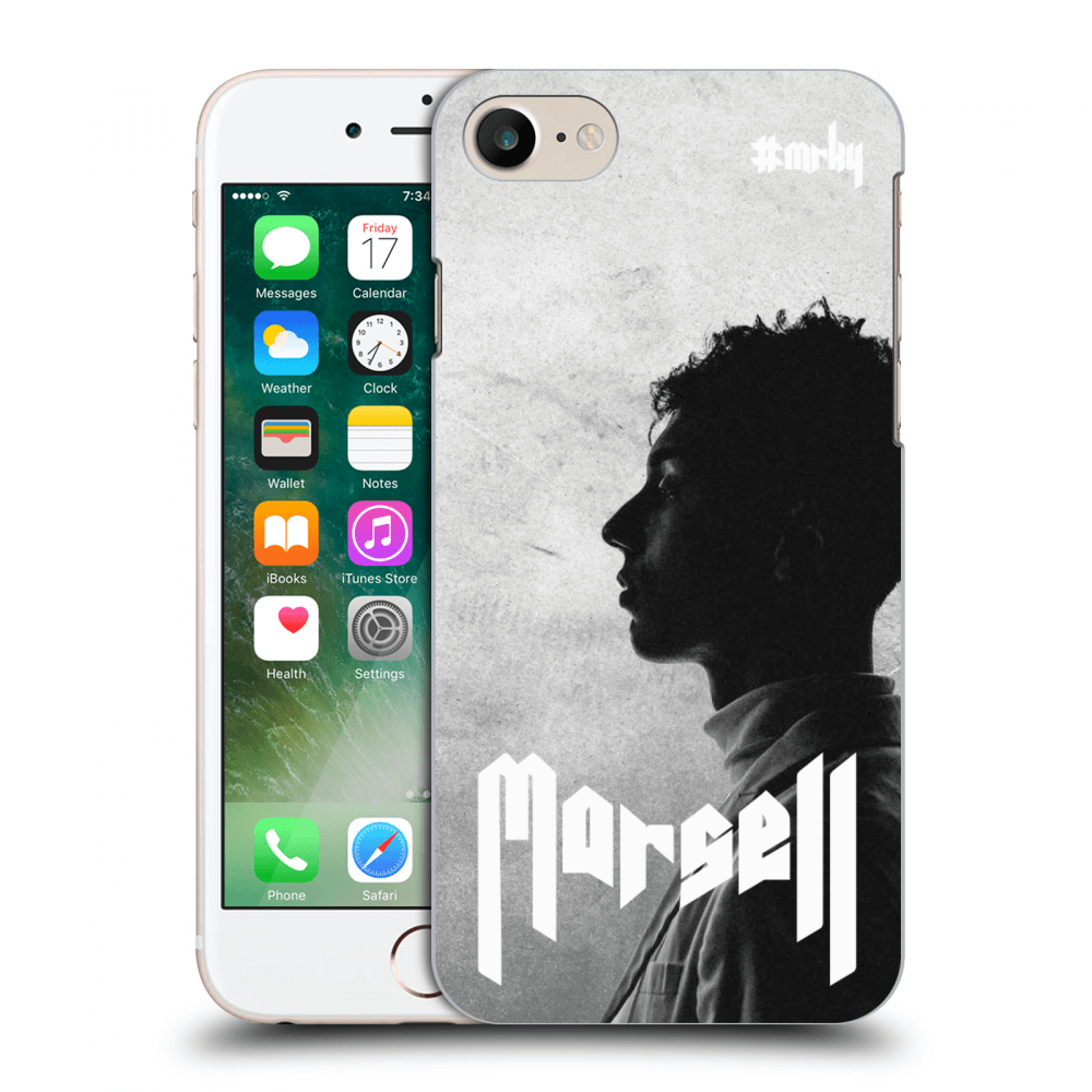 Picasee silikonový černý obal pro Apple iPhone 7 - Marsell white