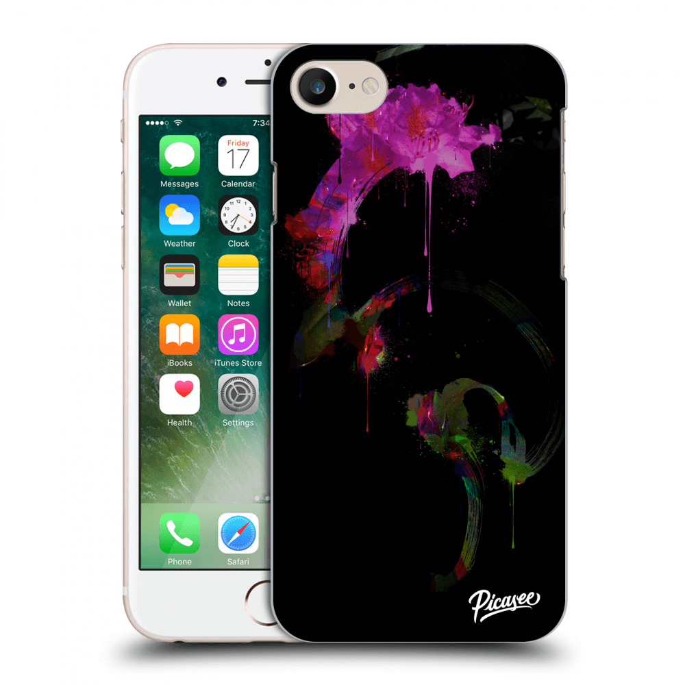 Picasee silikonový mléčný obal pro Apple iPhone 7 - Peony black