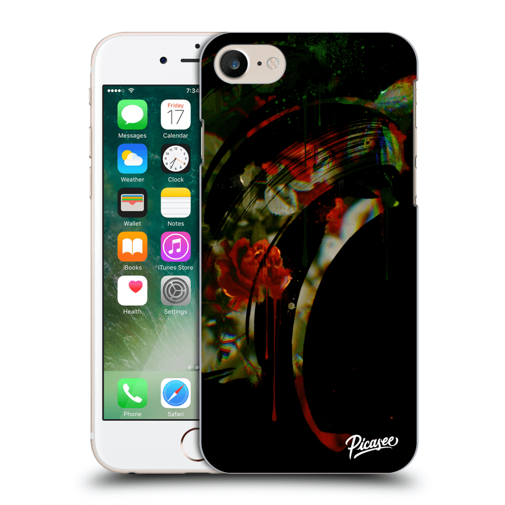 Picasee silikonový černý obal pro Apple iPhone 7 - Roses black