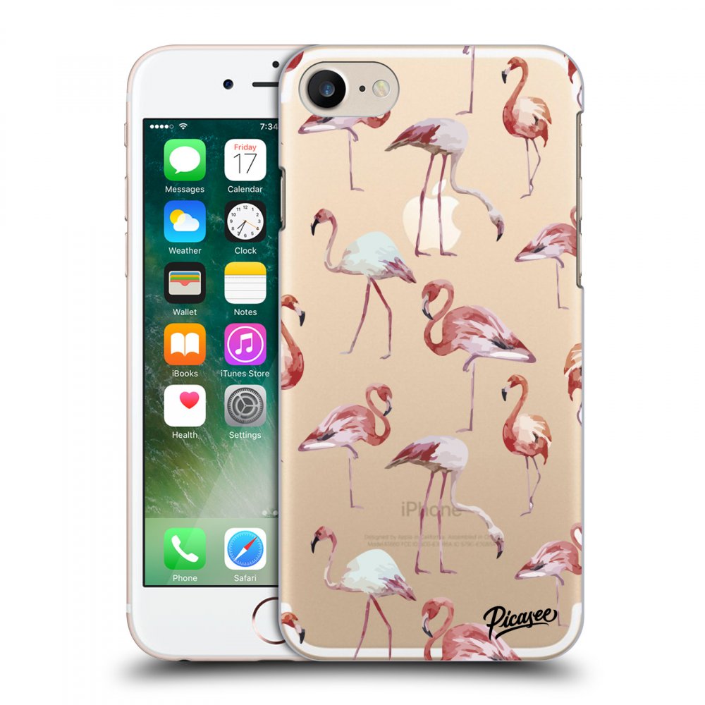 Picasee silikonový průhledný obal pro Apple iPhone 7 - Flamingos
