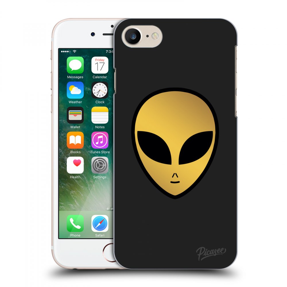 Picasee silikonový černý obal pro Apple iPhone 7 - Earth - Alien