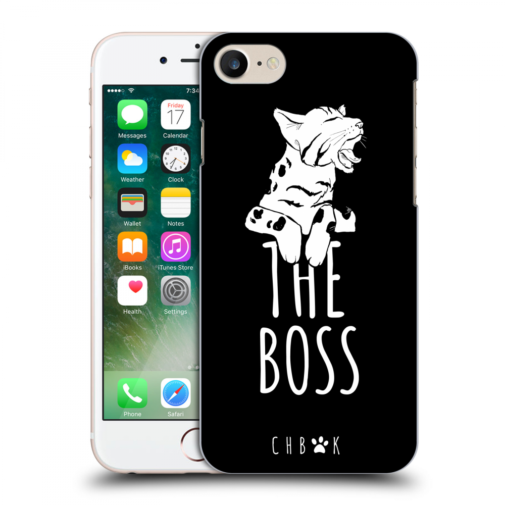 Picasee silikonový průhledný obal pro Apple iPhone 7 - CHBMK - The Boss - black